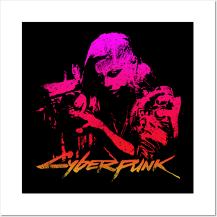 Cyberpunk Abstract Posters and Art